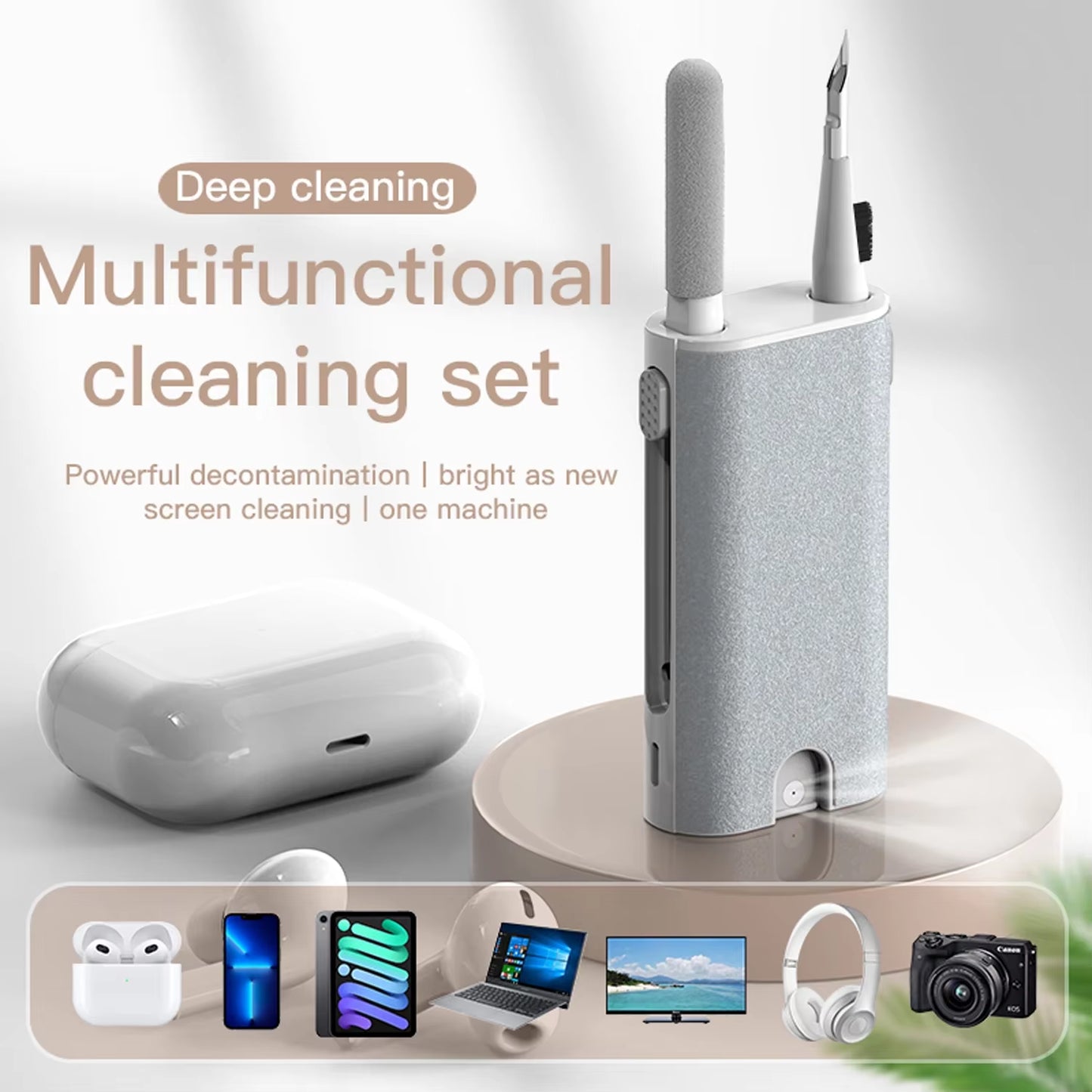 Computer Keyboard Cleaner Brush Multi-Function Cleaning Brush Earphone Cleaning Pen Cleaner Keycap Puller 8-In-1 Cleaning Kit